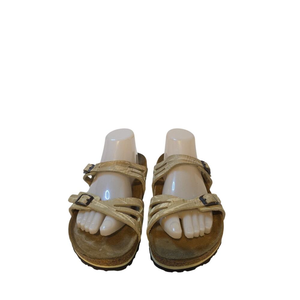 Birkenstock Unisex Size 41 265 womans 10 Mens 8 Beige Leather Sandals